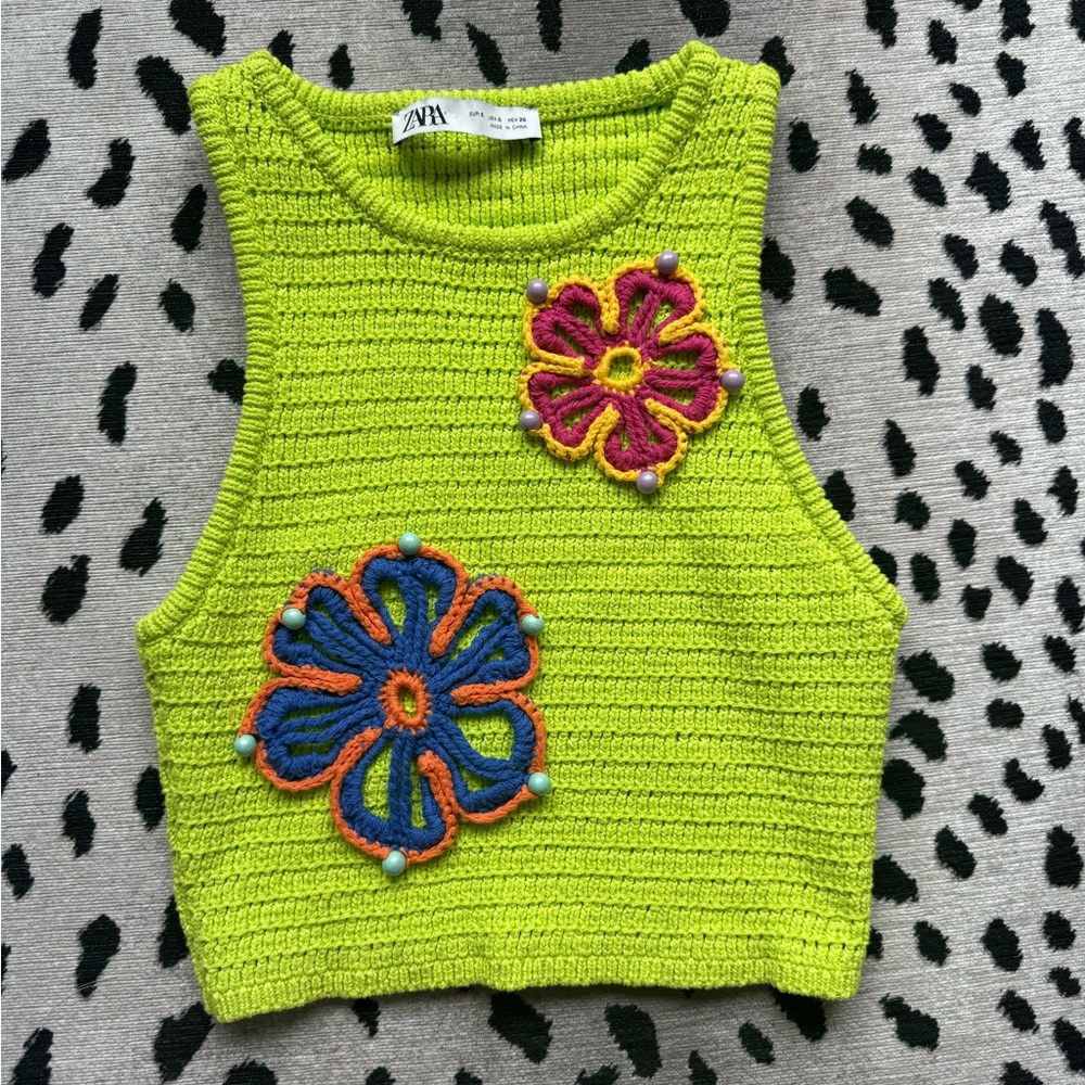 Zara Crochet Crop Tank